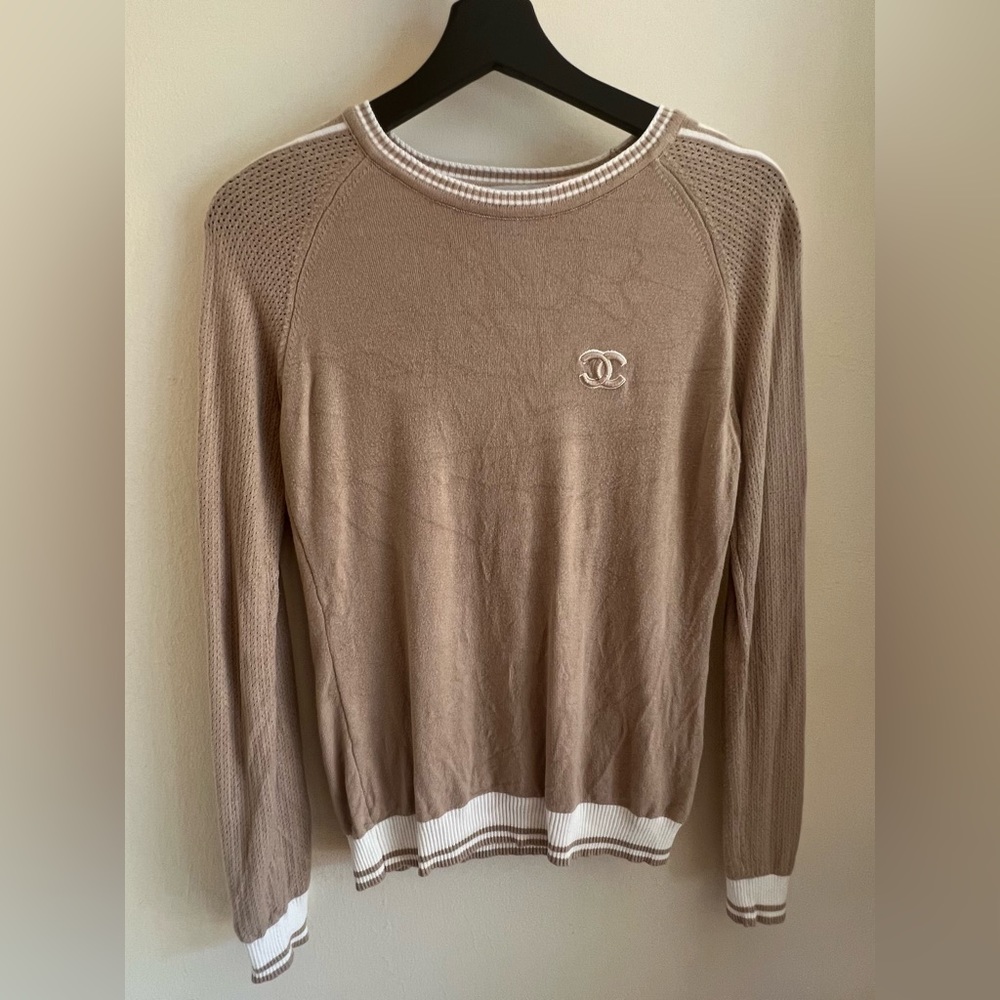 Chanel Beige Sweater Size M